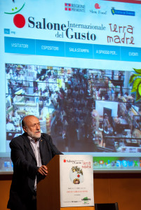 Carlo Petrini alla presentazione di Salone del Gusto e Terra Madre 2012